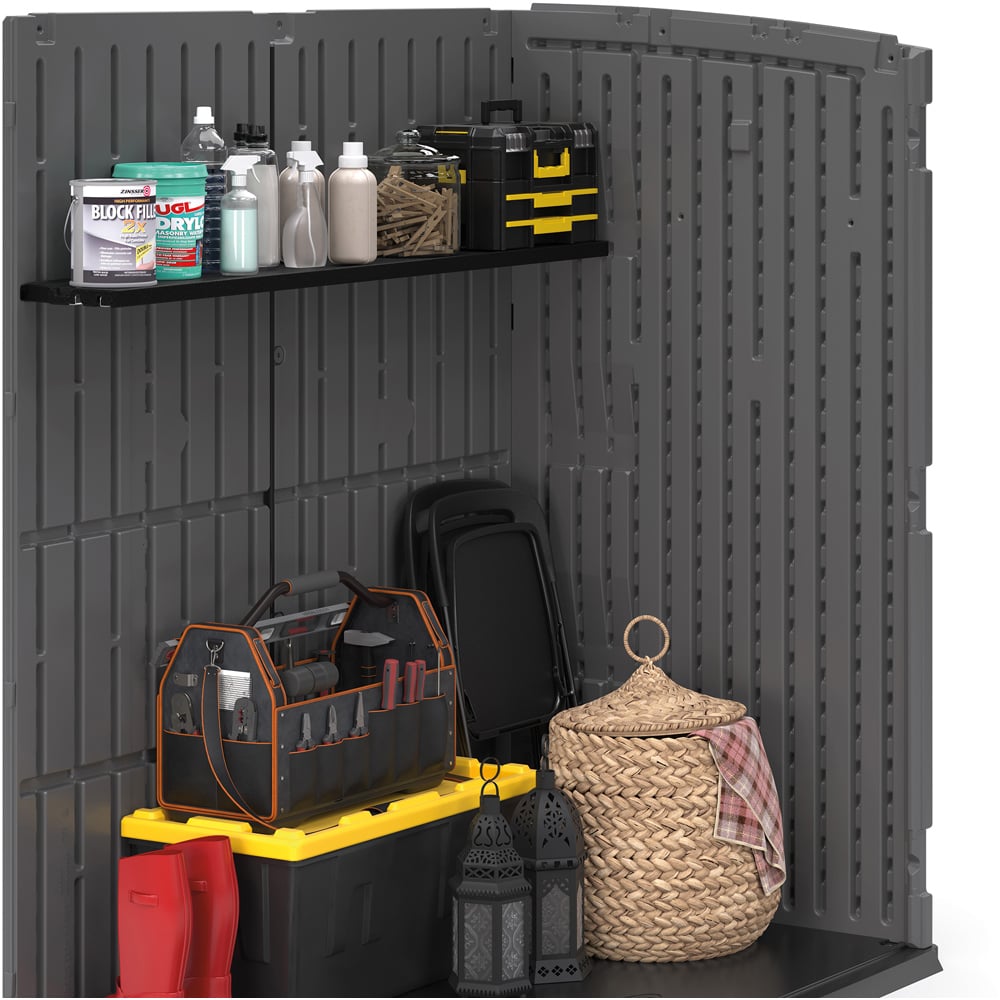 Suncast Shelf Kit for Hamilton XL Storage Cabinet and Stow-Away Large Store Image 6