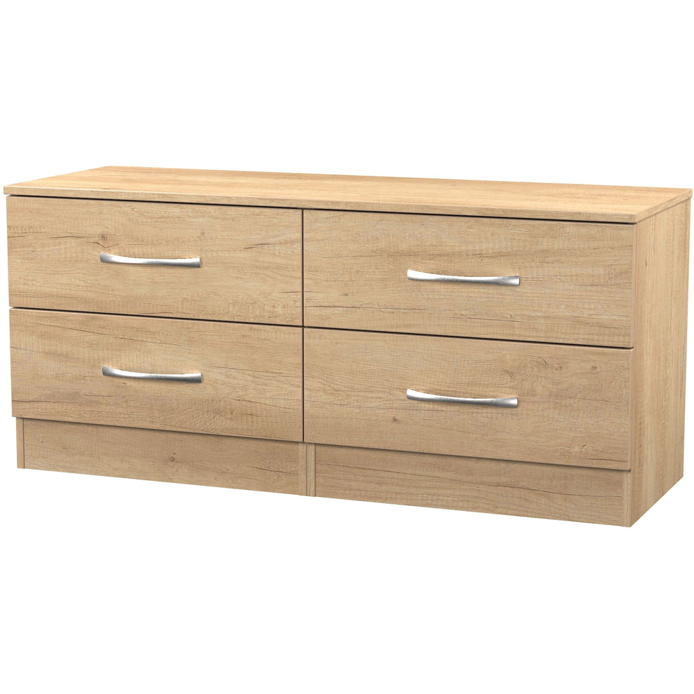Crowndale Avon 4 Drawer Nebraska Oak Bed Box Ready Assembled Image 4