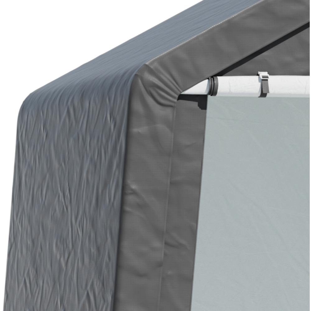 Living and Home 8 x 8ft Grey Foldable Waterproof Storage Shed Image 4