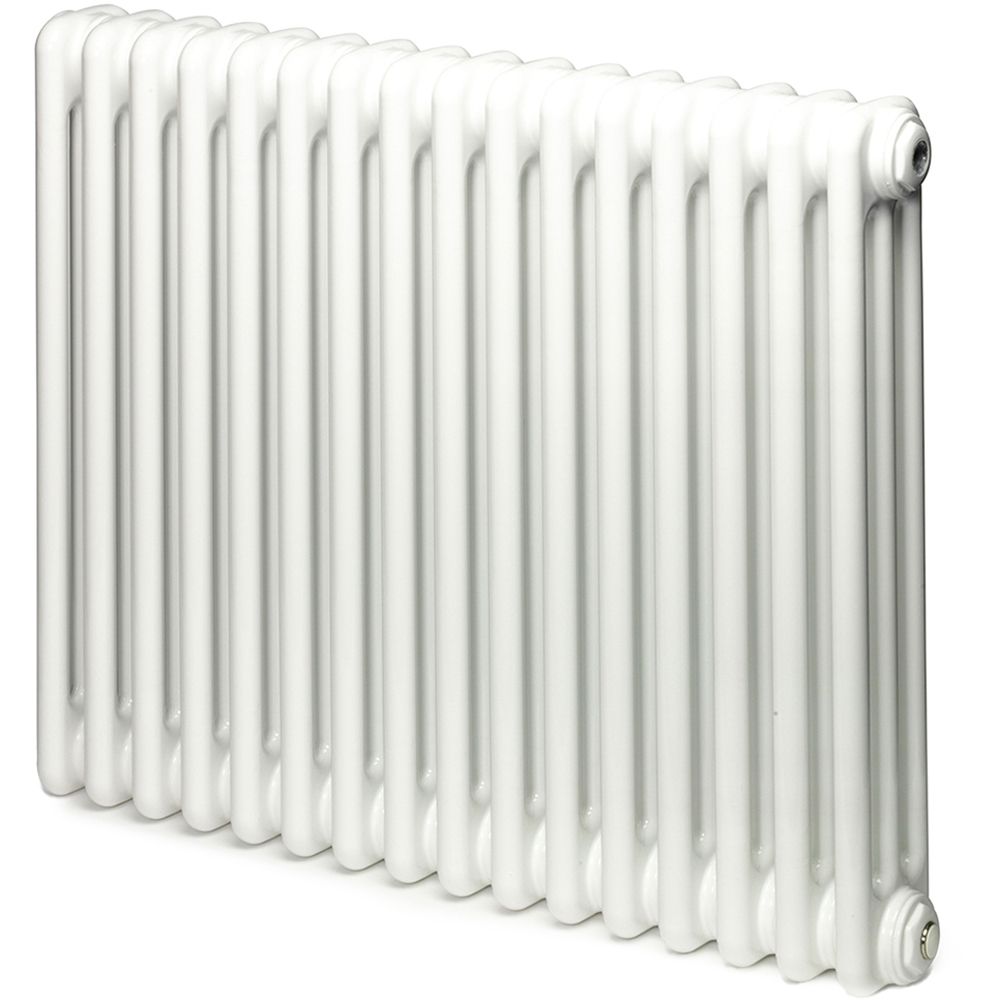 Towelrads Windsor 2492 BTU 3 Column Horizontal White Designer Radiator 600 x 582mm 731W Image 1