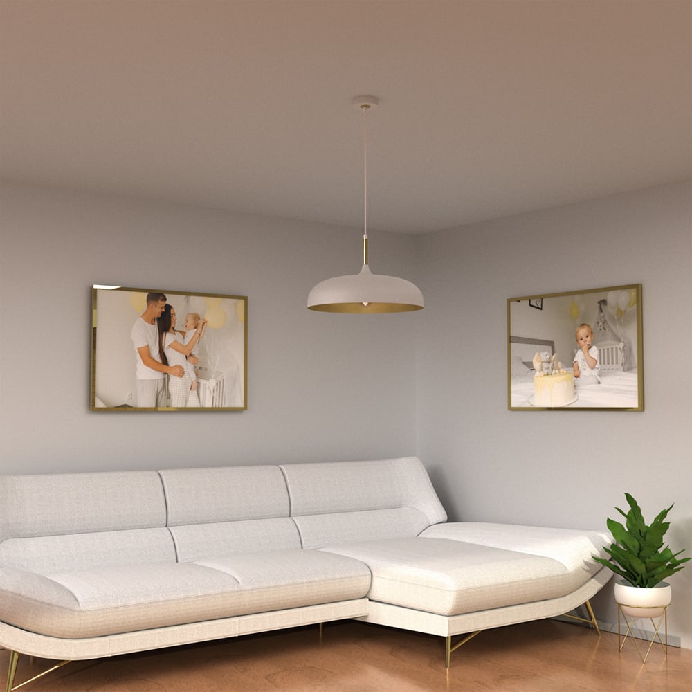 Milagro Lincoln White Pendant Lamp 230V Image 4