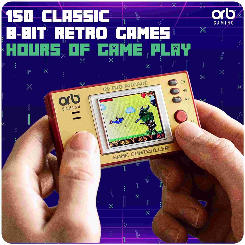 Thumbs Up Orb 150 Games Gold Retro Mini Handheld Gaming Console Image 4