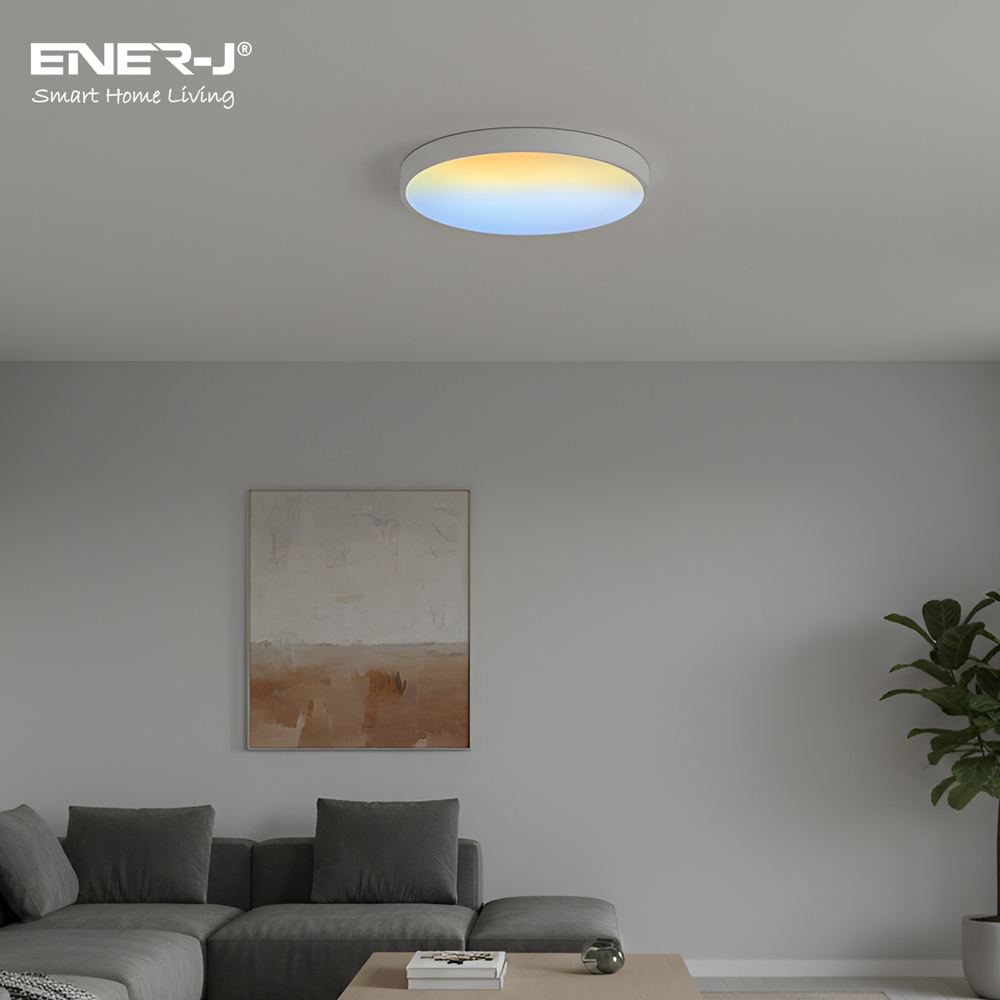 ENER-J 45W Animated Sky and Sunset Scenes RGBIC LED Round Ceiling Light 390mm Image 5