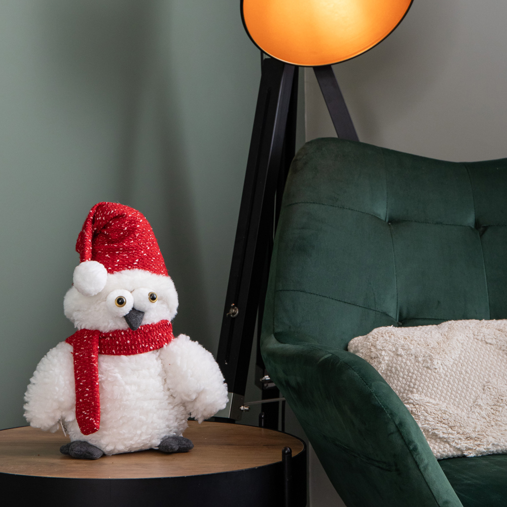 Samuel Alexander Goggle Owl with Santa Hat Plush Christmas Decoration 30cm Image 8