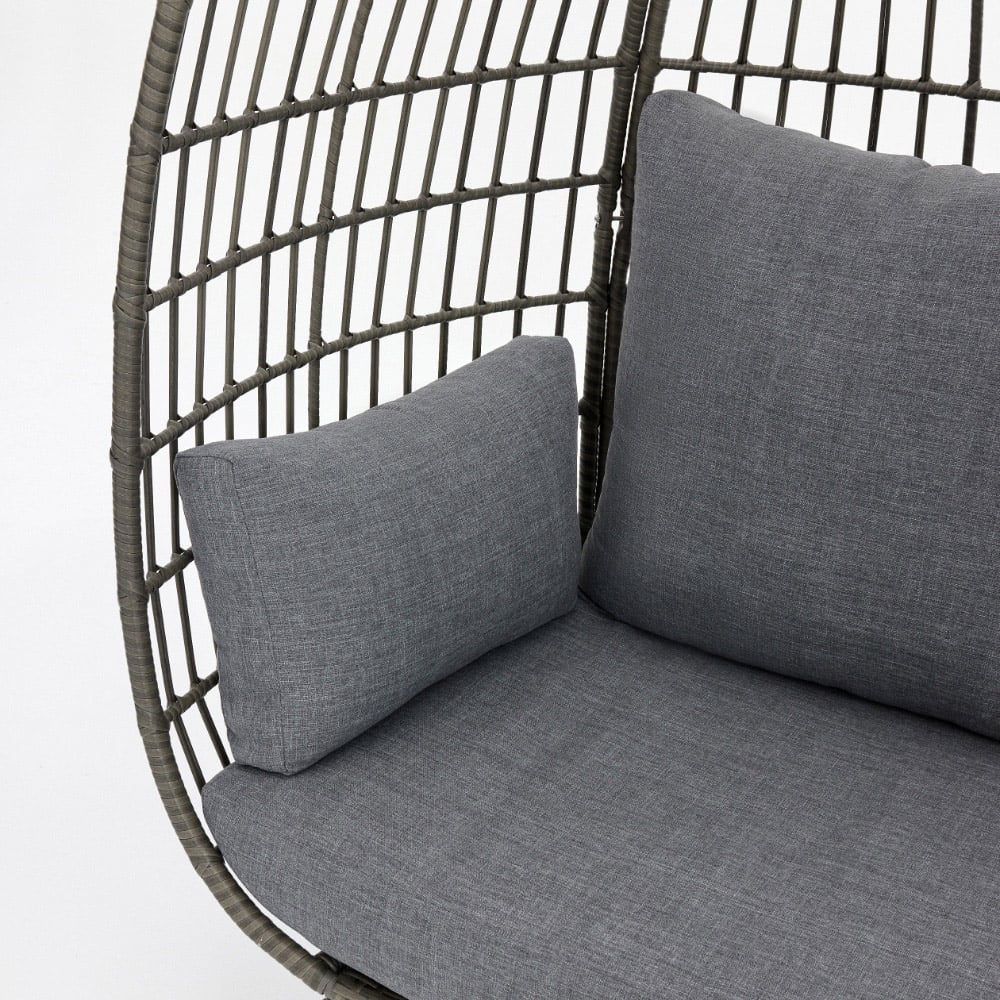 Antalya Dark Grey PE Rattan Egg Chair Image 5