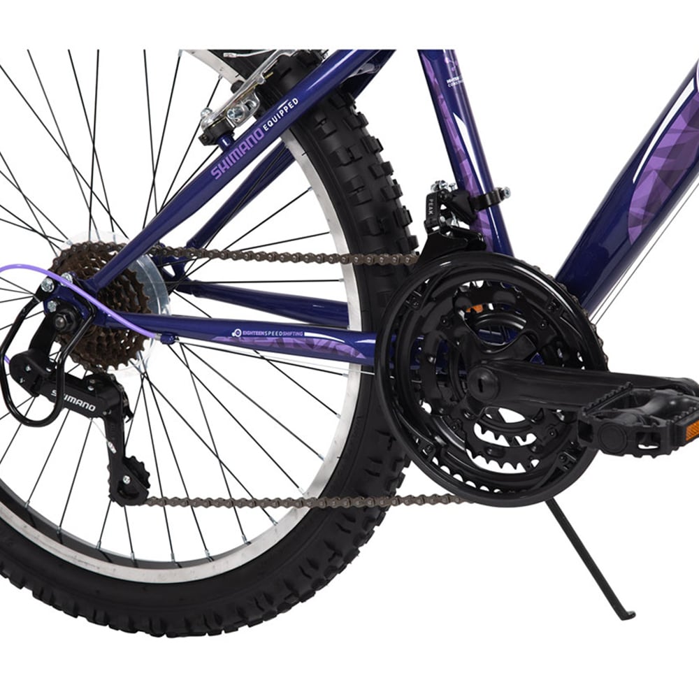 Huffy Extent Kids 18 Speed 24 inch Midnight Purple Hardtail Mountain Bike Image 6