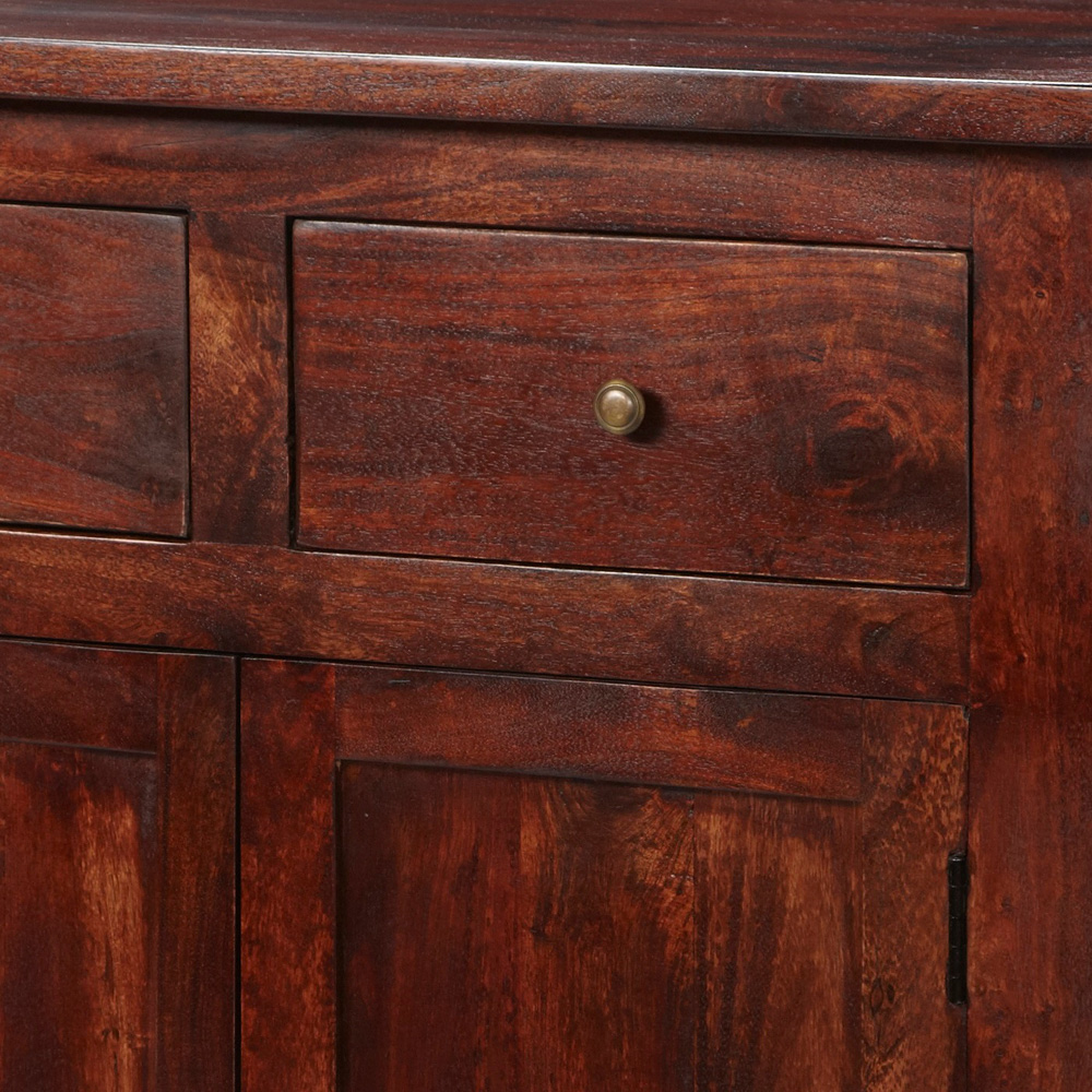 Brooklyn Esma 3 Door 3 Drawer Dark Mango Large Sideboard Image 3