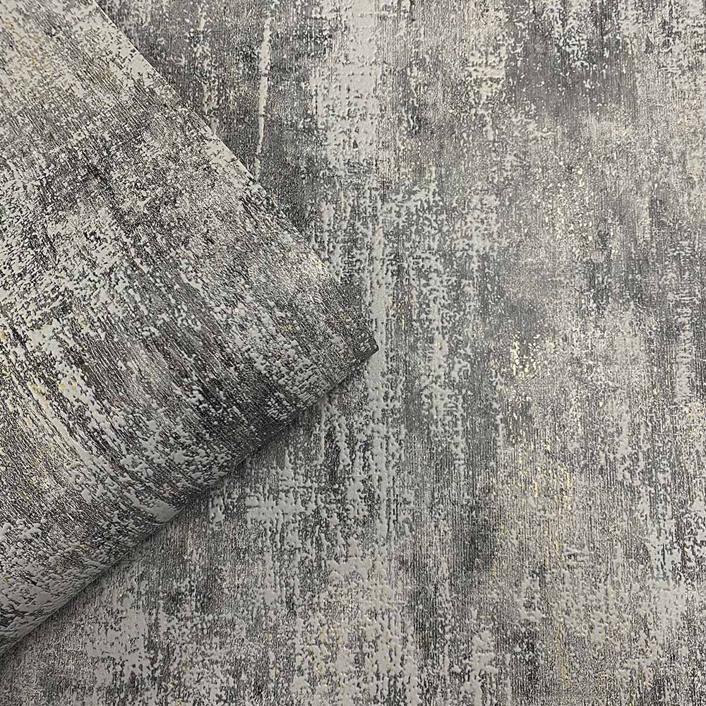 Muriva Phelan Charcoal Texture Wallpaper Image 2