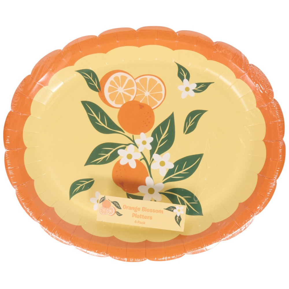 Pack of 4 Orange Blossom Platters Image 1