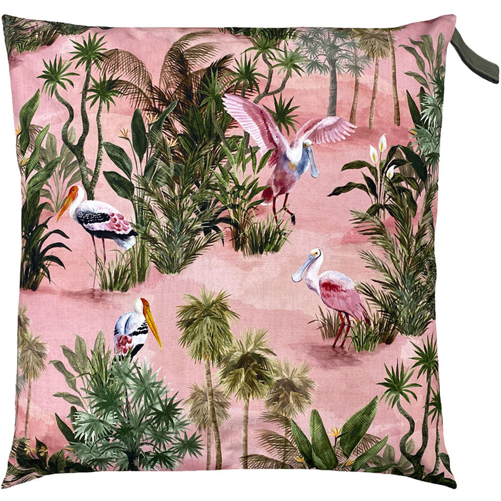 Paoletti Platalea Blush Botanical Outdoor Floor Cushion Image 1