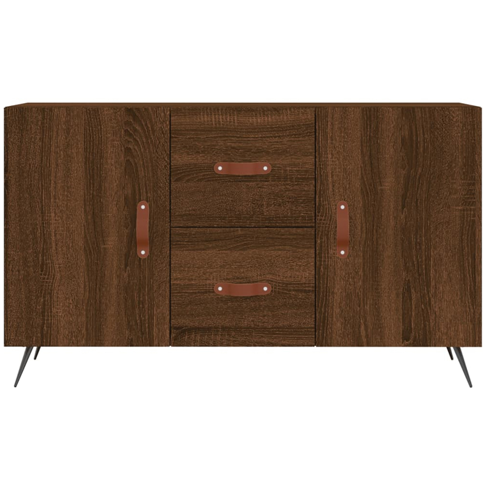 vidaXL 2 Door 2 Drawer Brown Oak Sideboard Image 6