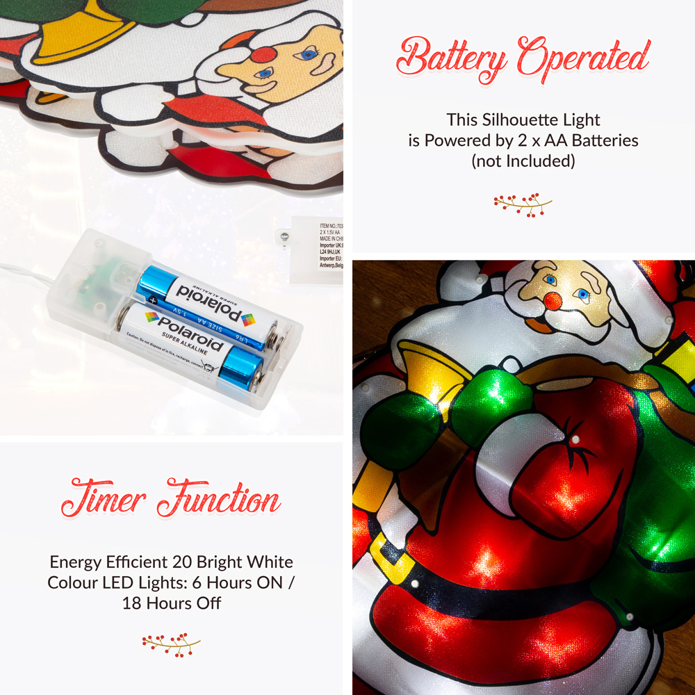 The Christmas Workshop Santa Silhouette Window Light Image 5