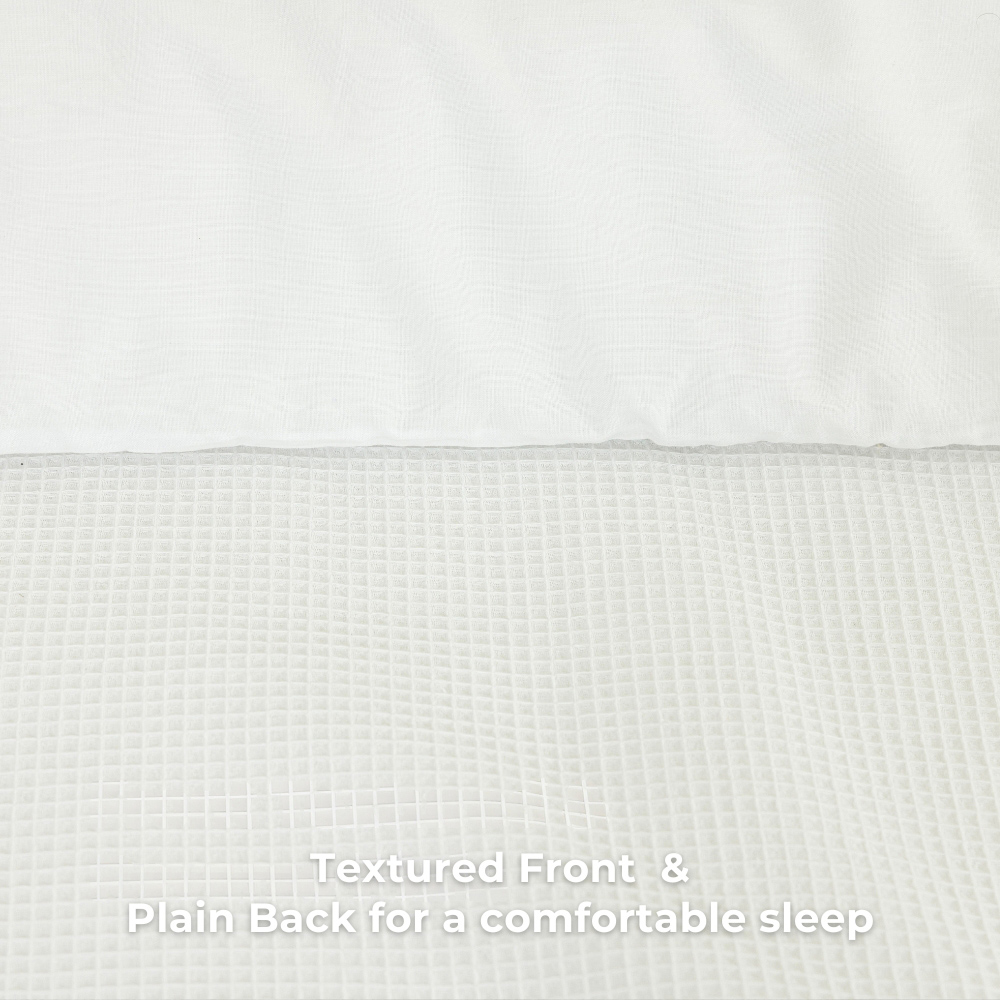 MHG Living Super King Size White Chunky Waffle Duvet Cover Set Image 6