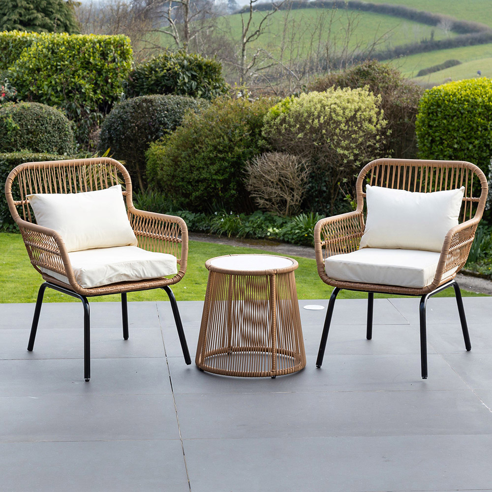 Artemis Carbini 2 Seater Rattan Bistro Set Image 1