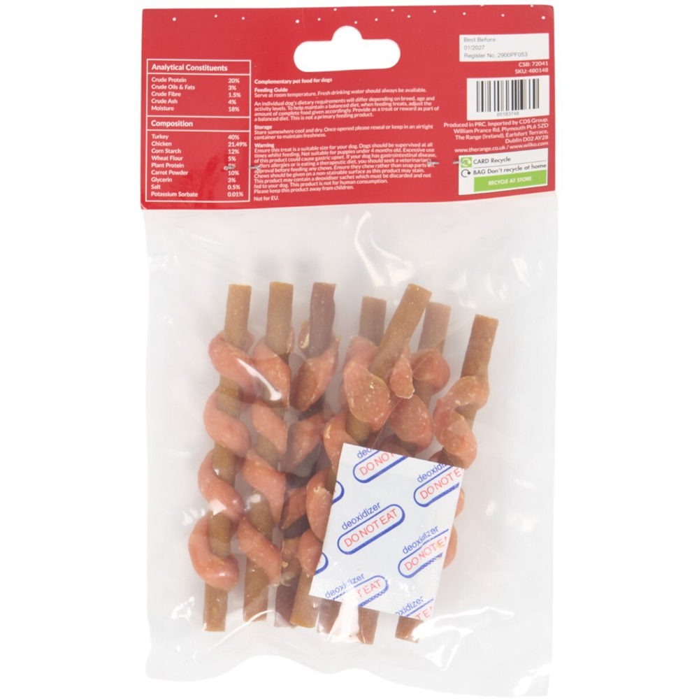 Turkey Wrapped Carrot Twists Dog Treats Image 2