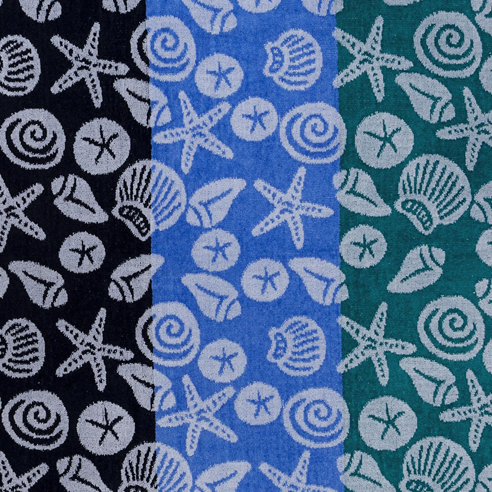 Eco Tex Recycled Cotton Sea Shell Beach Towel Image 3