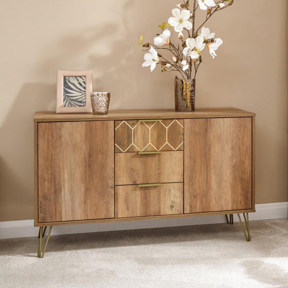 GFW Orleans 2 Door 3 Drawer Mango Yellow Sideboard Image 6