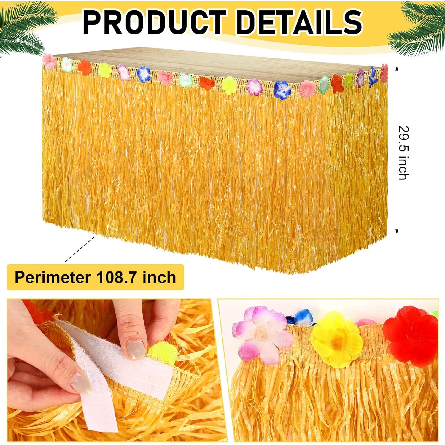 Tropical Table Skirt Image 3