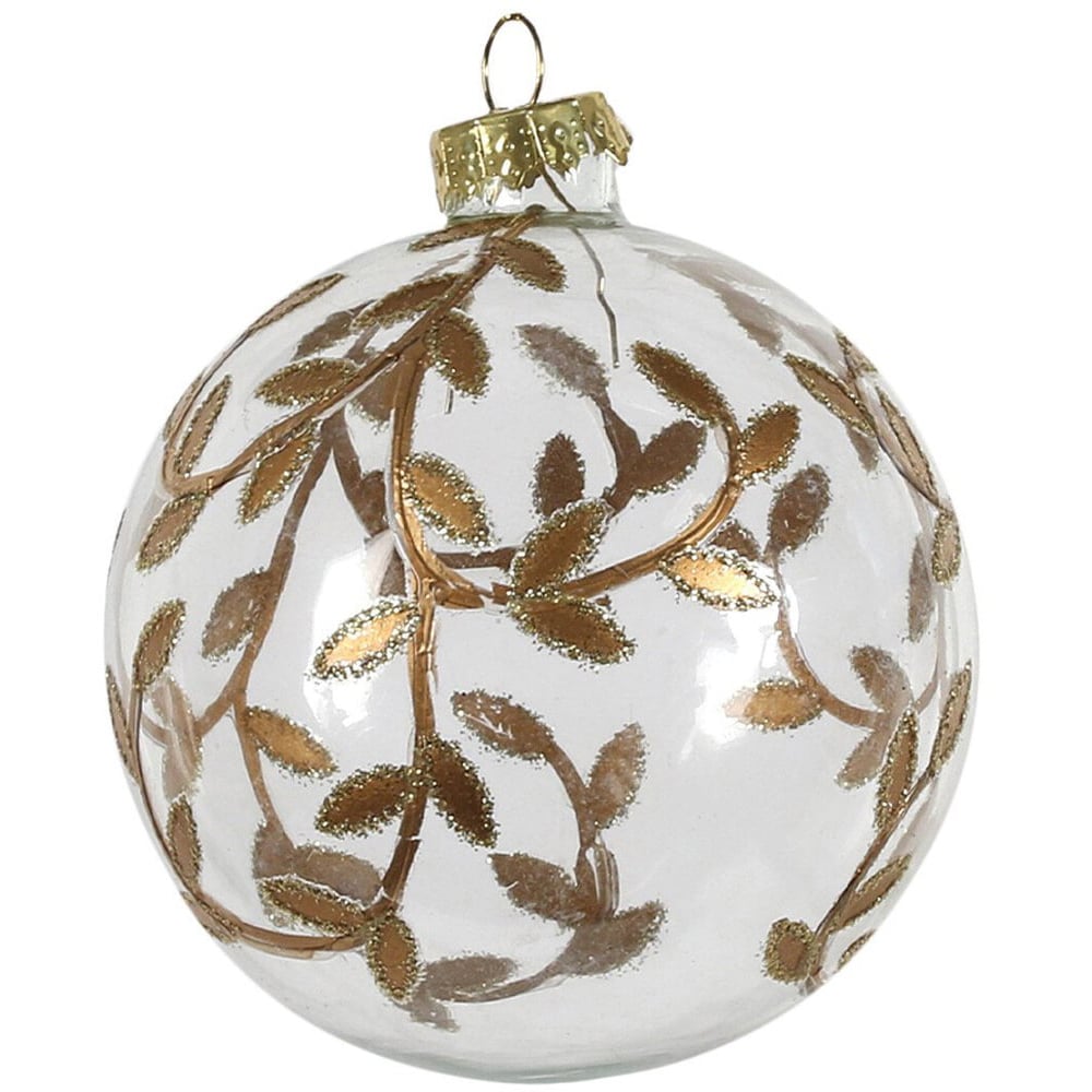 Decadent Bronze Clear Bronze Designed Christmas Bauble Image 3