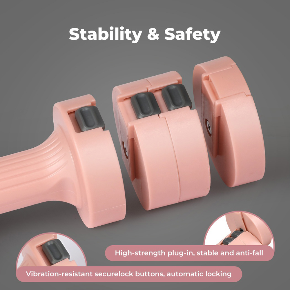 Spector Centra Pink Metal Adjustable Dumbbell Pair 1-2.5kg Image 5