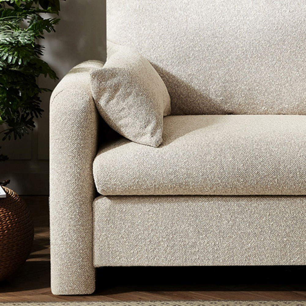 Artemis Home Shorewood Oatmeal Textured Fabric Armchair Image 2