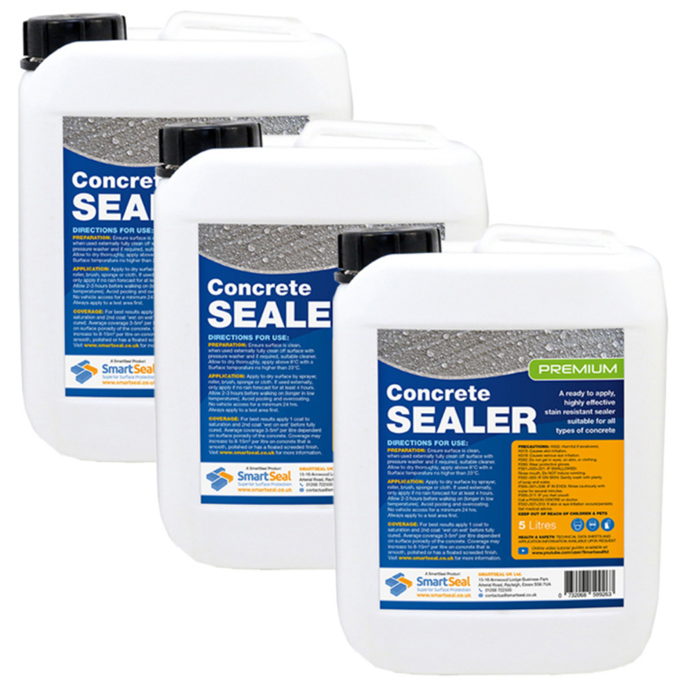 SmartSeal Premium Concrete Sealer 5L 3 Pack Image 1