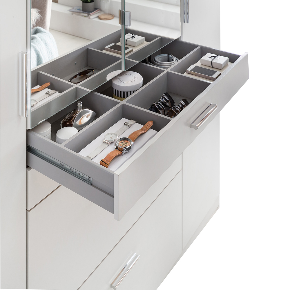 TJ'S Diver 4 Door 4 Drawer White Wardrobe Image 5