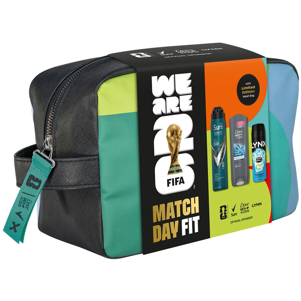 Sure FIFA Match Day Fit Bodywash and Bodyspray with Wash Bag Gift Set for Him 4 Pack Image 3