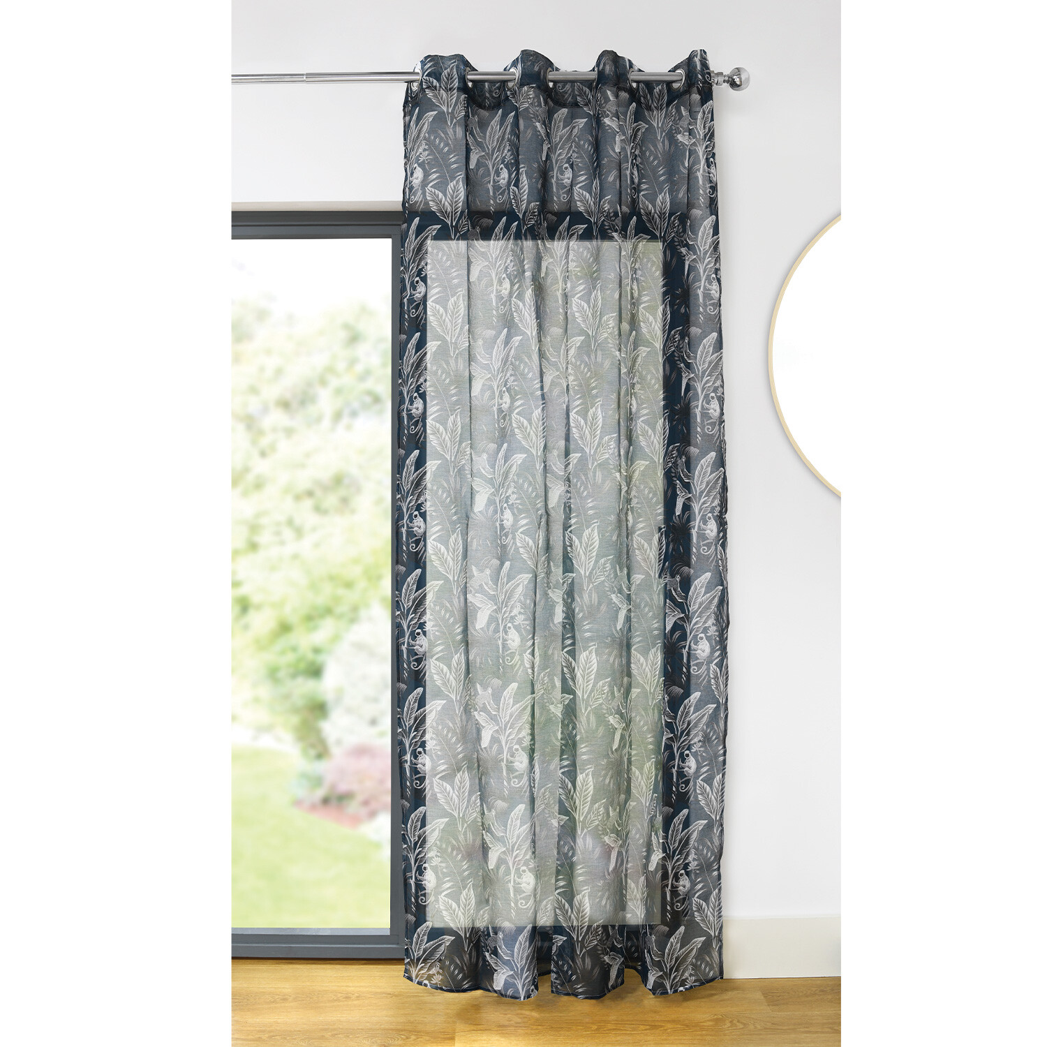 Divante Kahala Jungle Print Voile Navy Image 2
