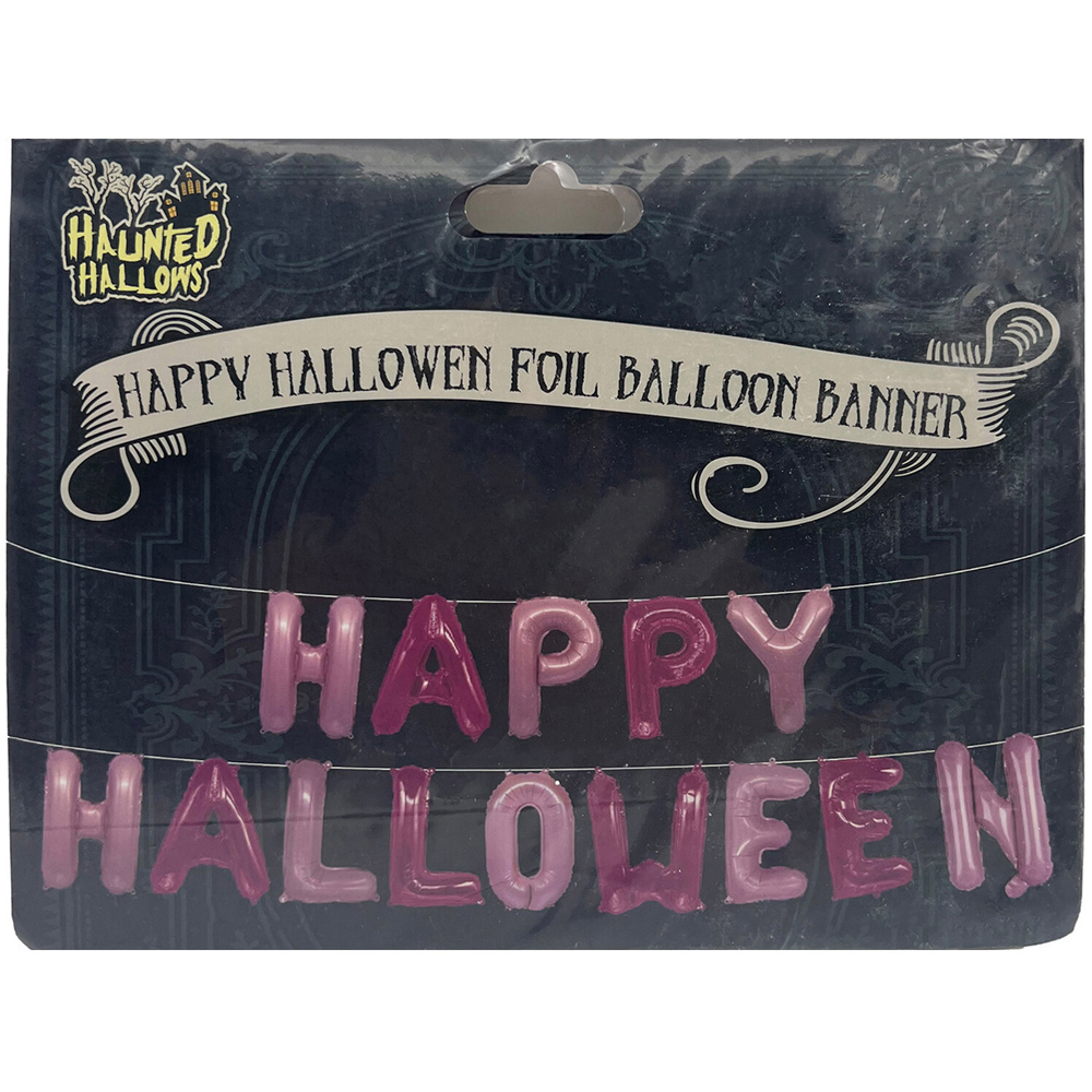 Happy Hallowen Foil Balloon Banner Image 3
