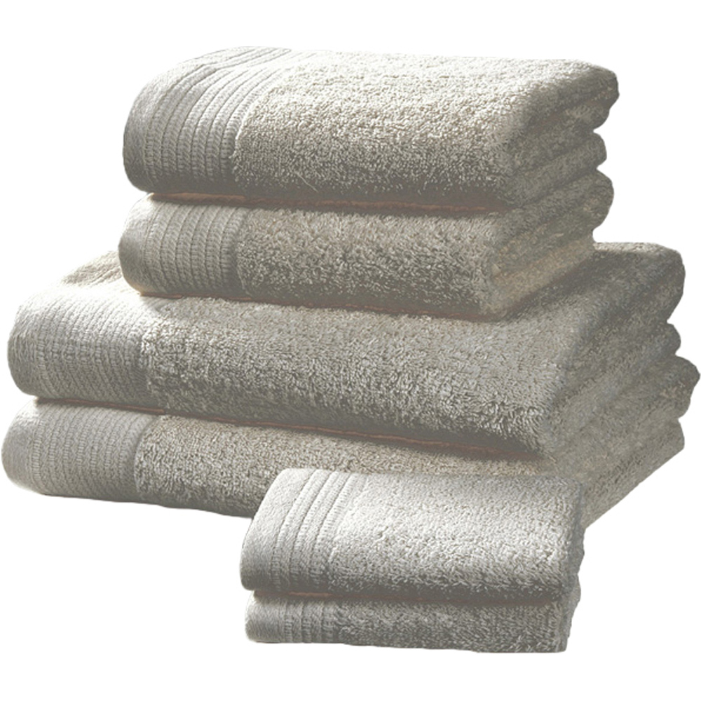 Rapport Home Chatsworth Super Soft 600gsm Combed Cotton Silver Bath Towel Image 1