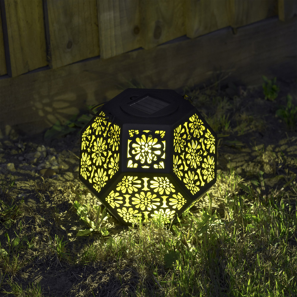 wilko Diamond Shaped Solar Hanging Lantern Image 9