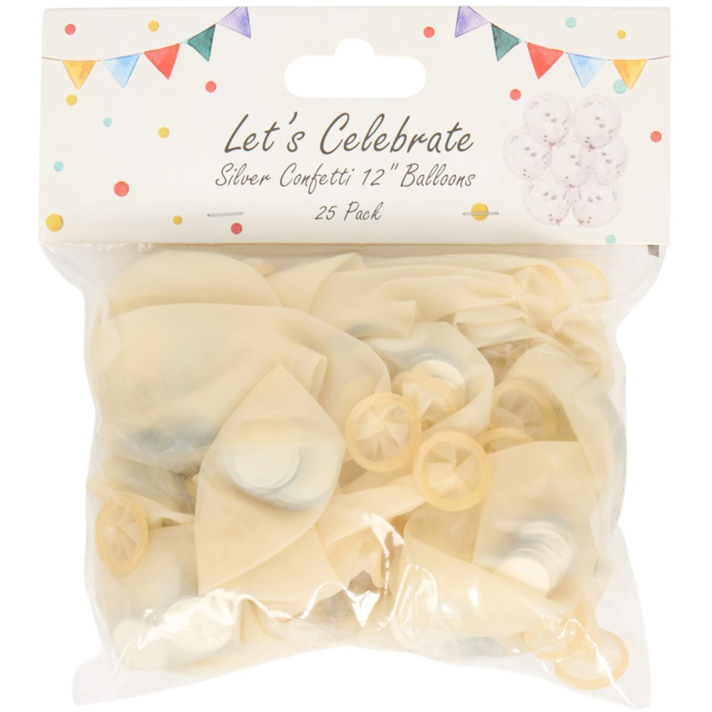 Pack of 25 Metallic Confetti Balloons Image 4