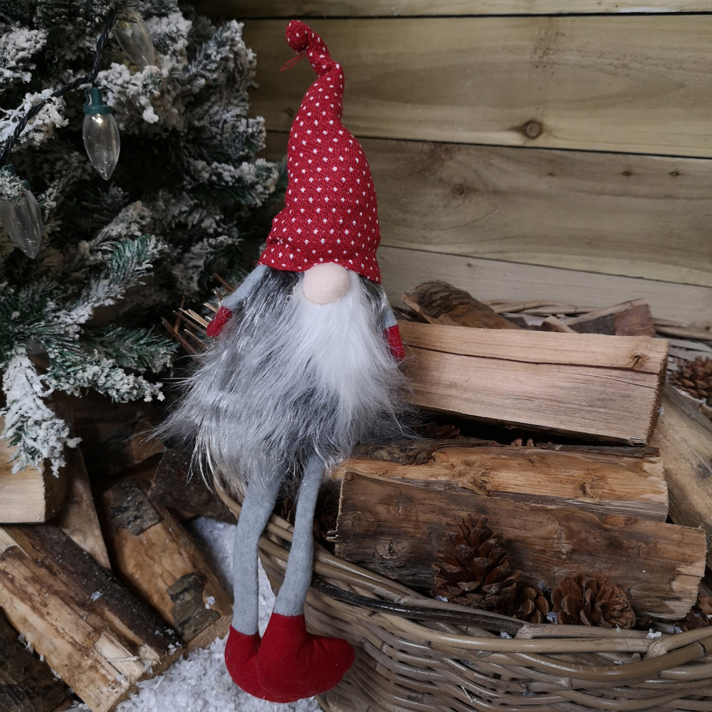 Samuel Alexander Haired Gonk Christmas Decoration with Dangly Legs 54cm Image 2