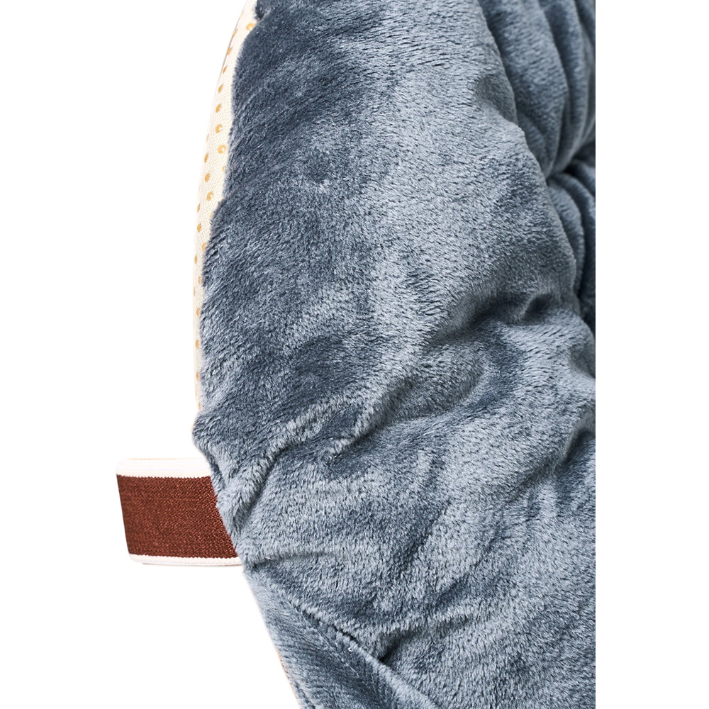 Living and Home Black Grey Quilted Seat Cushion with Back Support Image 3