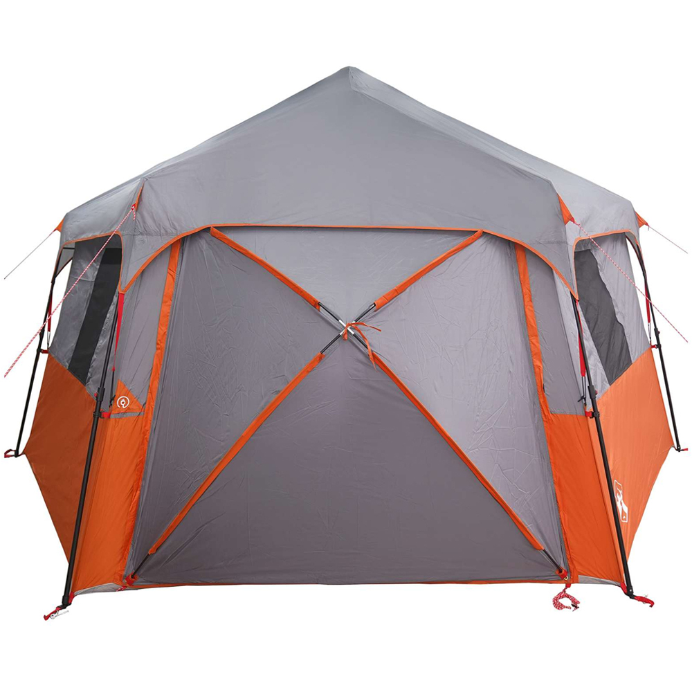 vidaXL 12 Person Instant Camping Shelter Grey Image 3