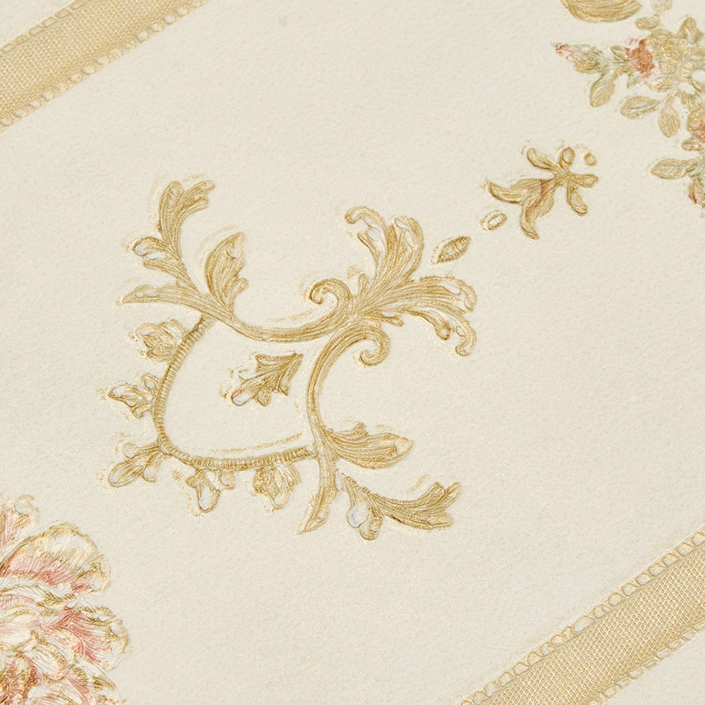 Living and Home Floral Pattern Rectangle 3D Embossed Yellow Non-Pasted Wallpaper Image 6