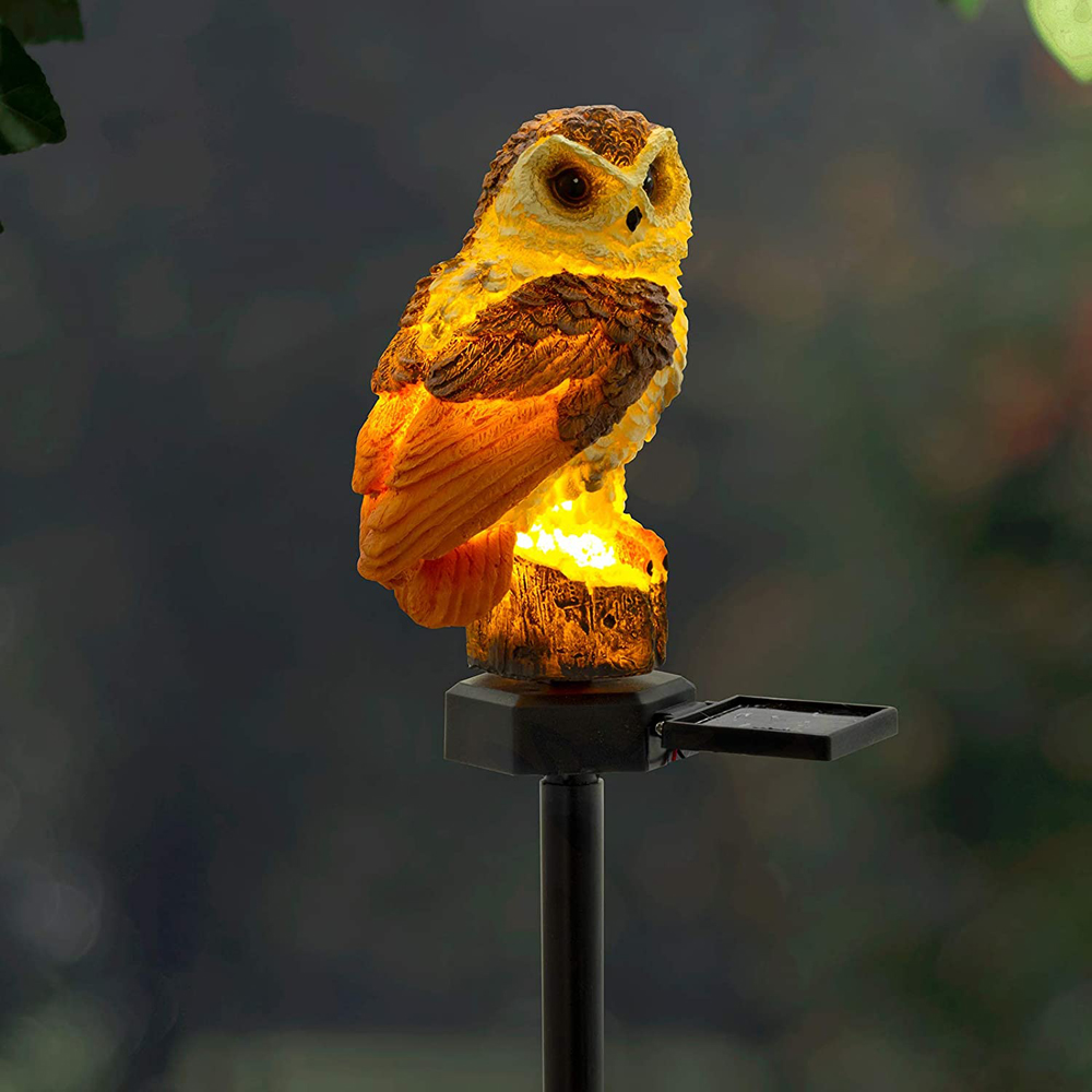 wilko Garden Owl LED Solar Ornament Light Image 3