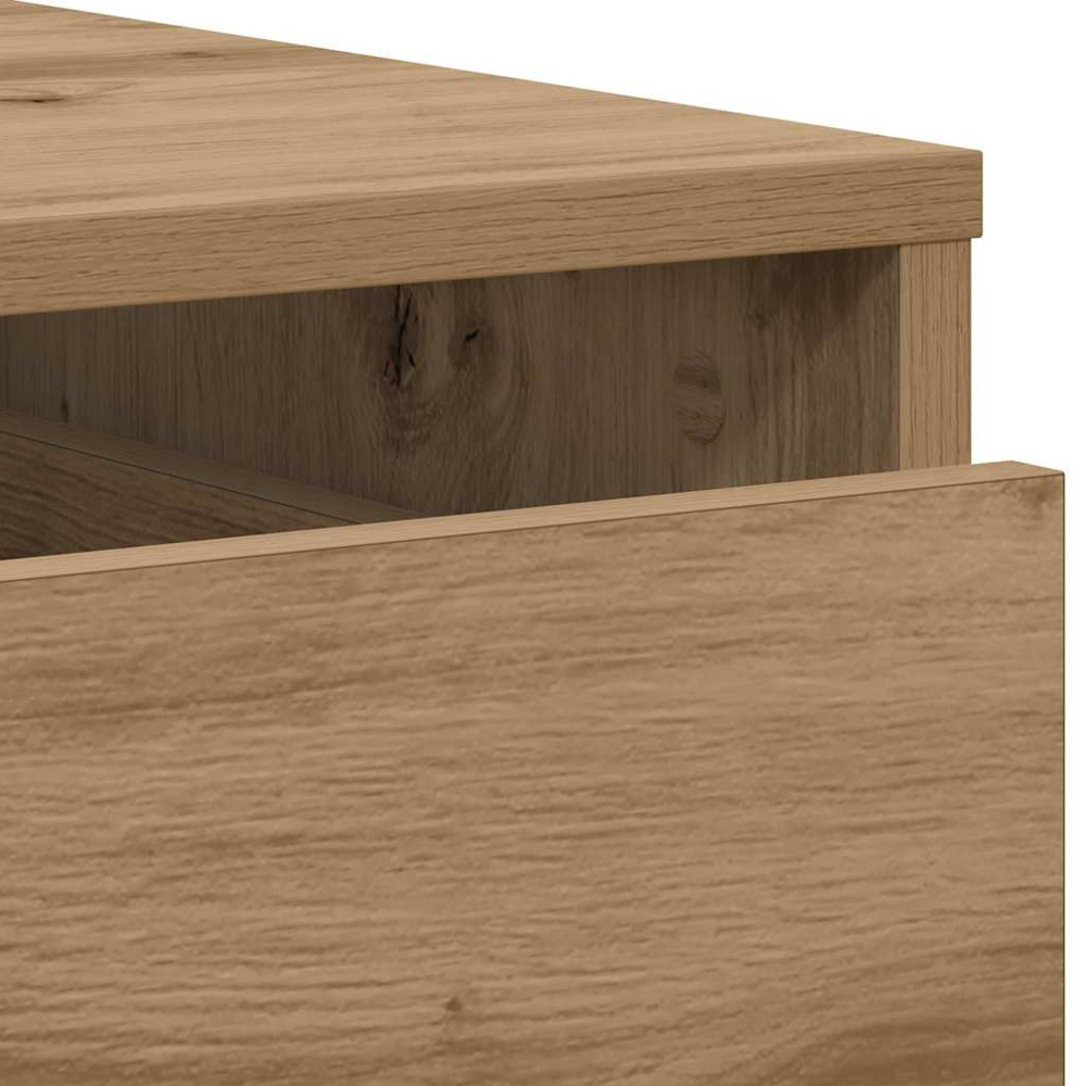 vidaXL 3 Drawer Artisan Oak Engineered Wood Chest of Drawers Image 7