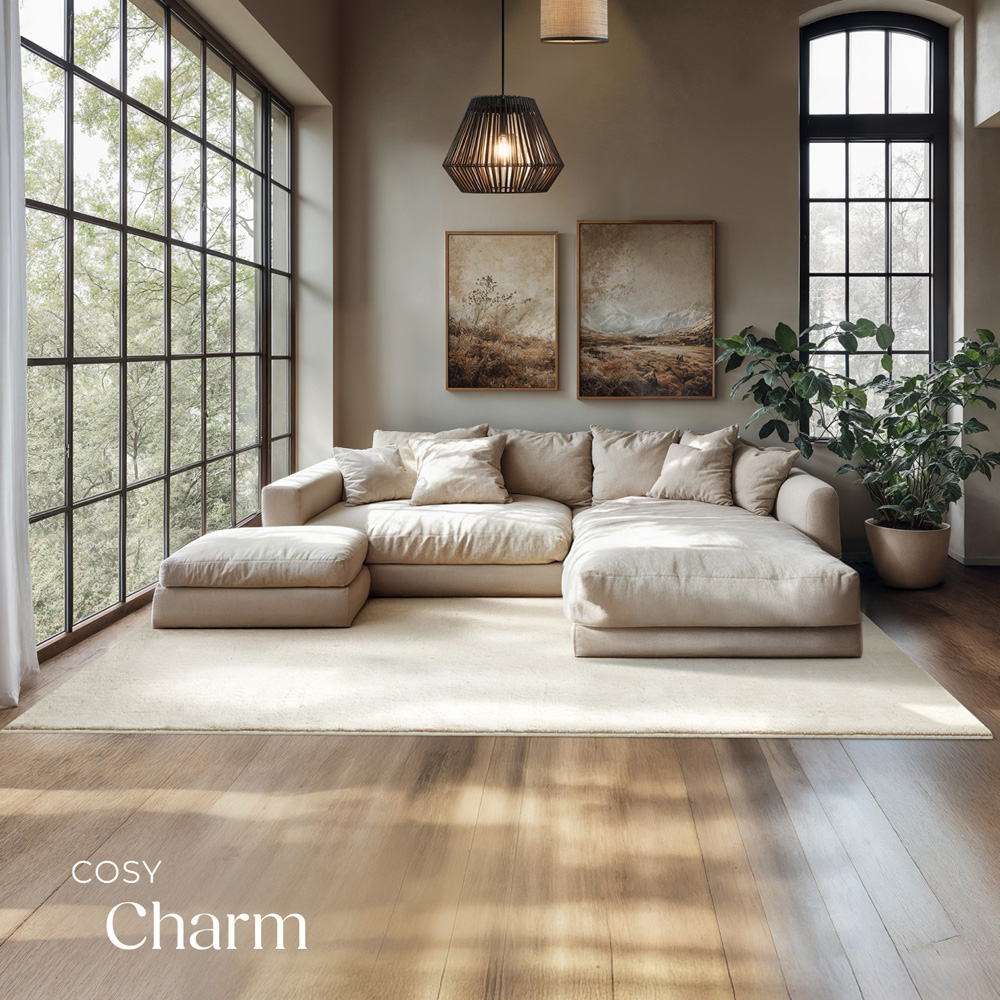 tectake Zonelle Cream Short Pile Ultra Soft Rug 230 x 160cm Image 3