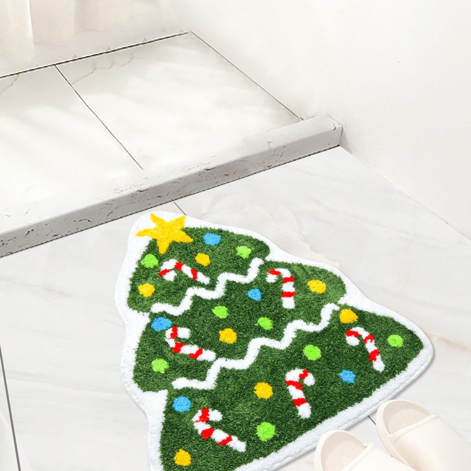 Christmas Tree Bath Mat Image 2