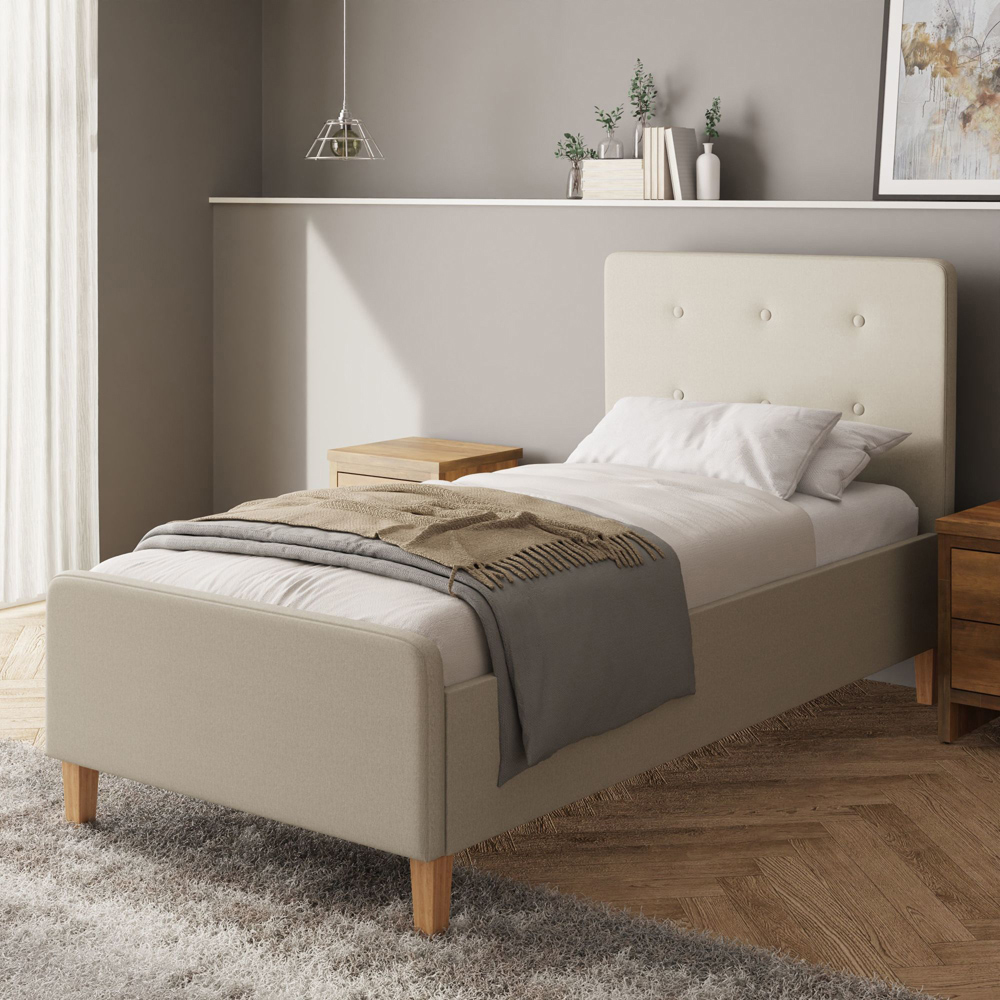 GFW Ashbourne Single Natural Ottoman Bed Image 1