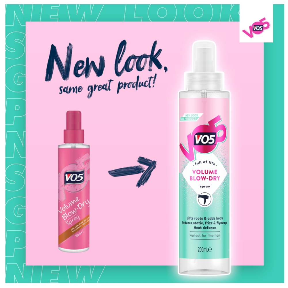 VO5 Volume Heat Activation Blow-Dry Hair Spray 200ml 3 Pack Image 5