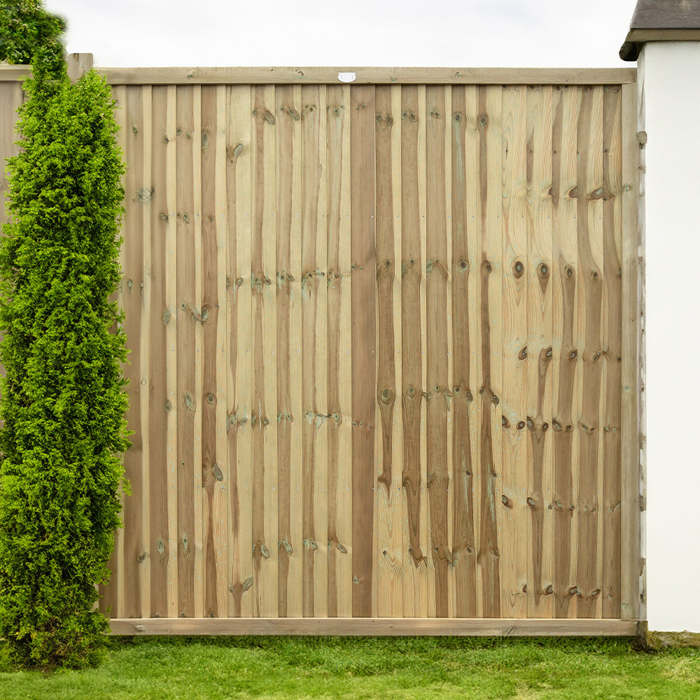 Shire Grange Superior Closeboad 5 x 6ft Green Vertical Fence Panel Image 1