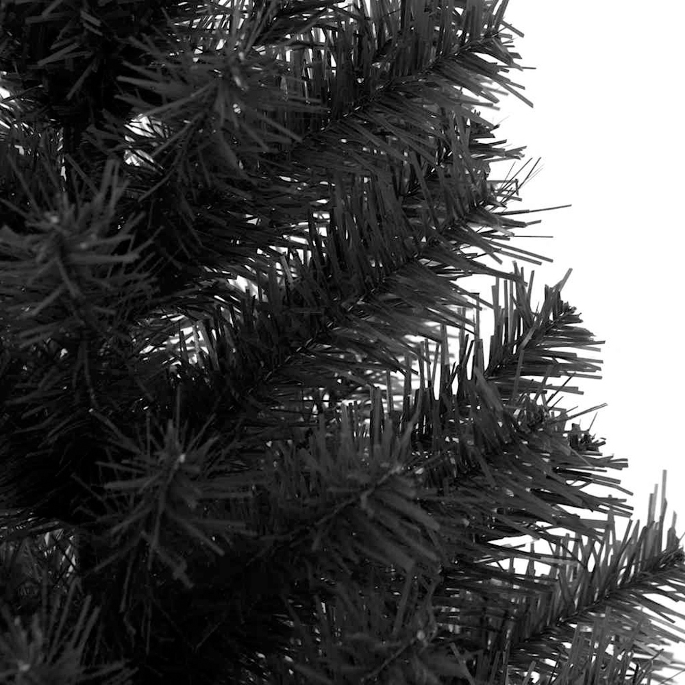 vidaXL Pre-Lit Gold Bauble Black Artificial Christmas Tree 5ft Image 4