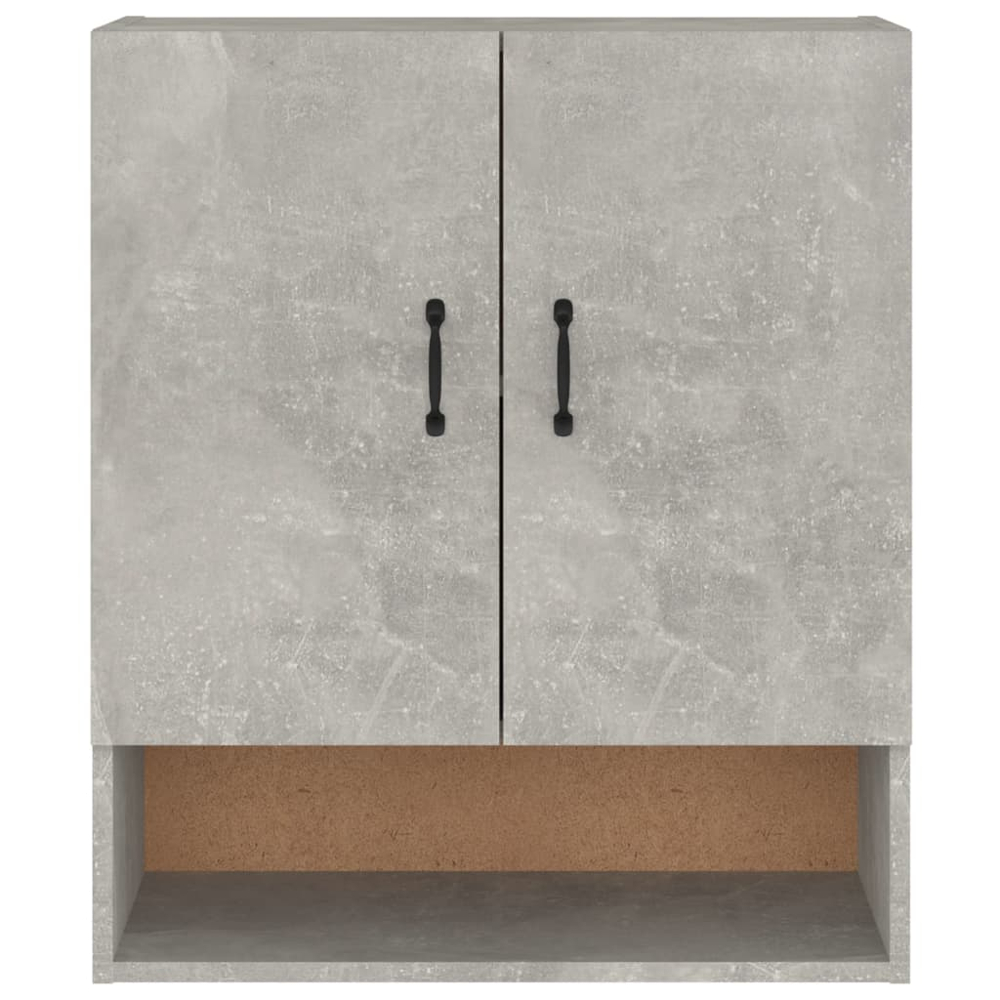 vidaXL 2 Door Single Shelf Concrete Grey Wall Cabinet Image 3