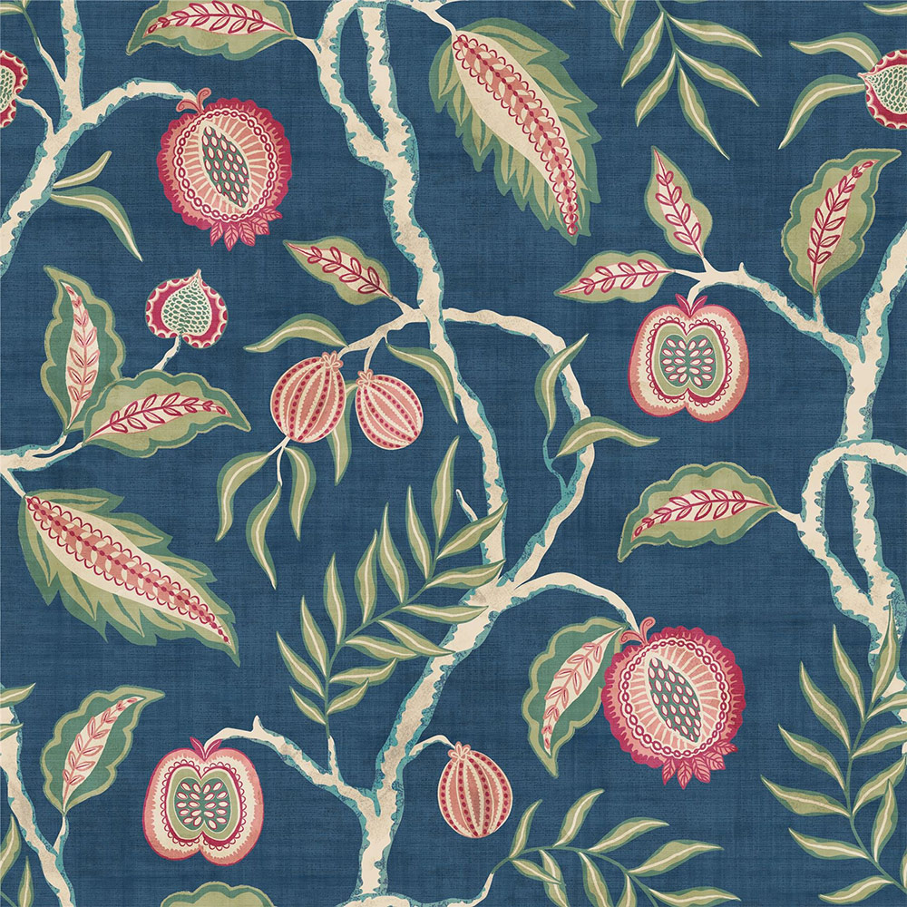 Esselle Home Fruits of Paradise Navy Wallpaper Image 1