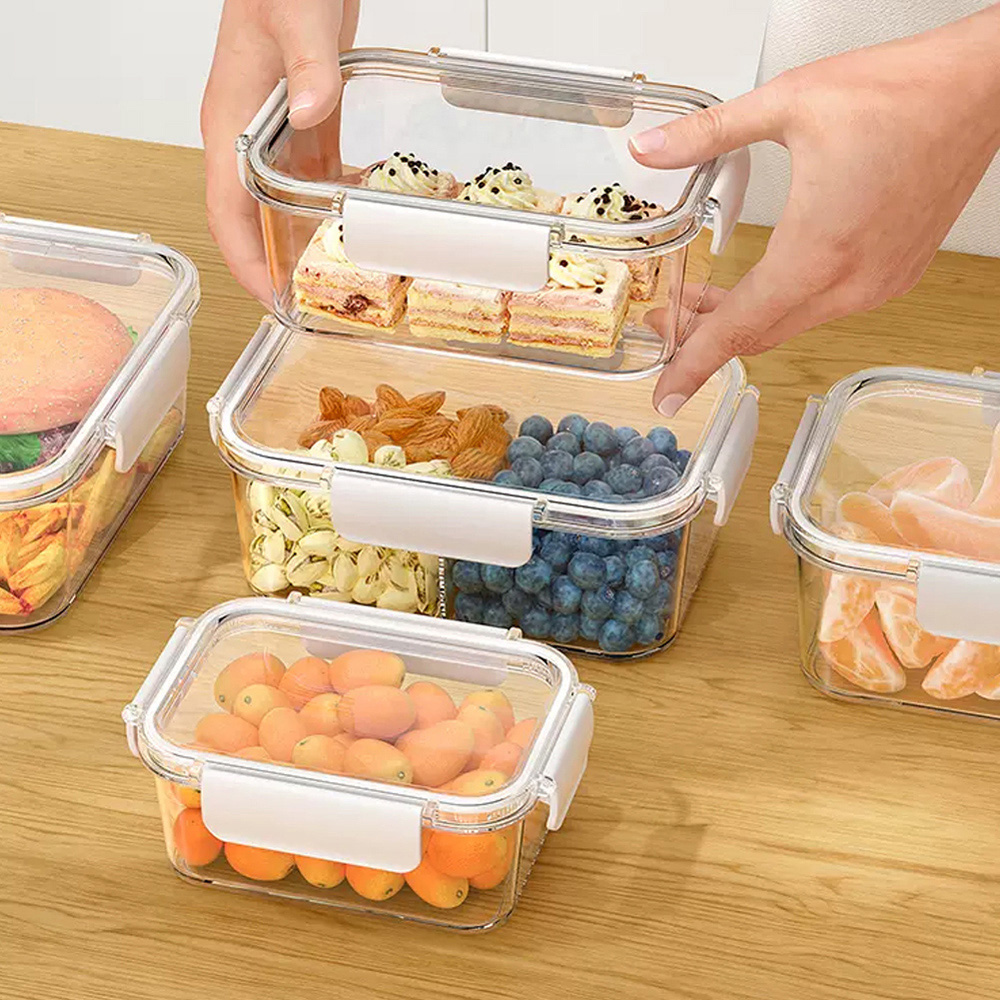 Living and Home Transparent Stackable Bento Lunch Box 3 Pack Image 8