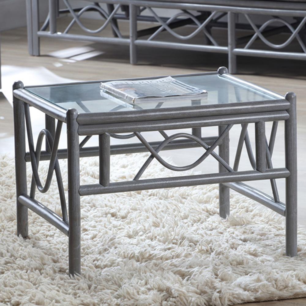 Desser Bali Grey Natural Rattan Coffee Table Image 1