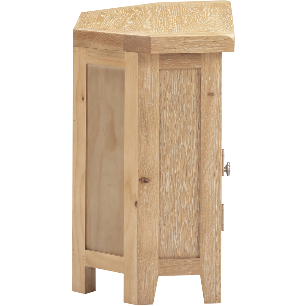 Seconique Windsor 2 Door Natural Oak Corner TV Unit Image 6
